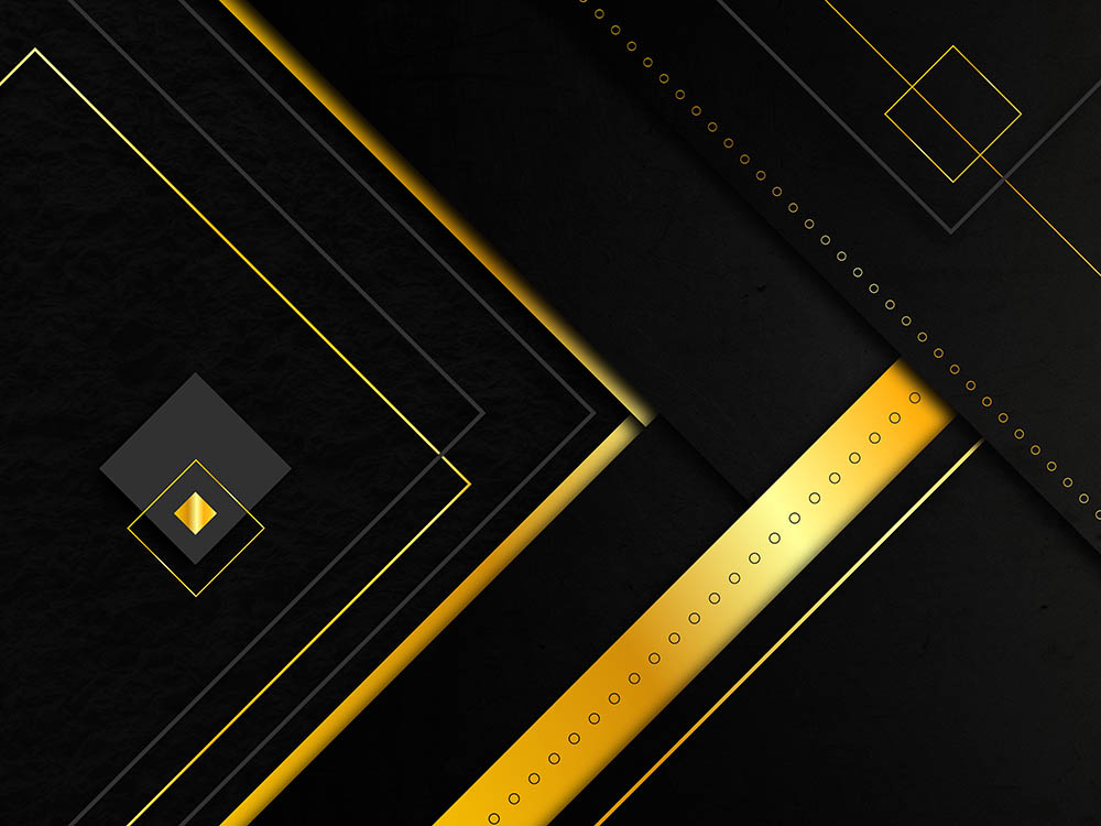 Abstraktes Design mit goldenen Linien und geometrischen Formen