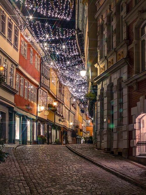 Abstract Mediterranean landscape with shapes in a Santorini-like color palette