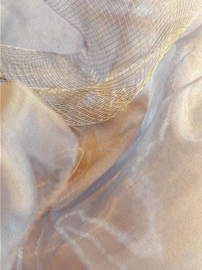 Abstract Mediterranean landscape with shapes in a Santorini-like color palette