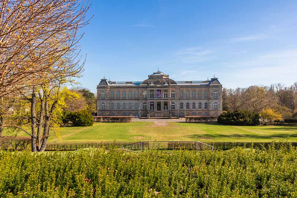 Ducal Museum Gotha with park under a blue sky