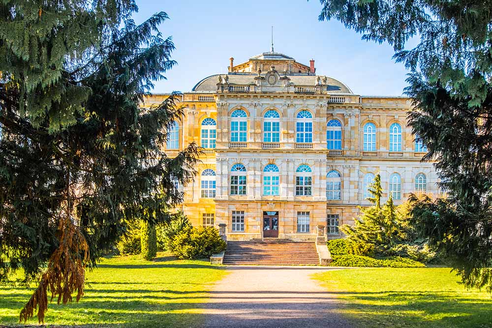 Ducal Museum Gotha, central facade in the castle park